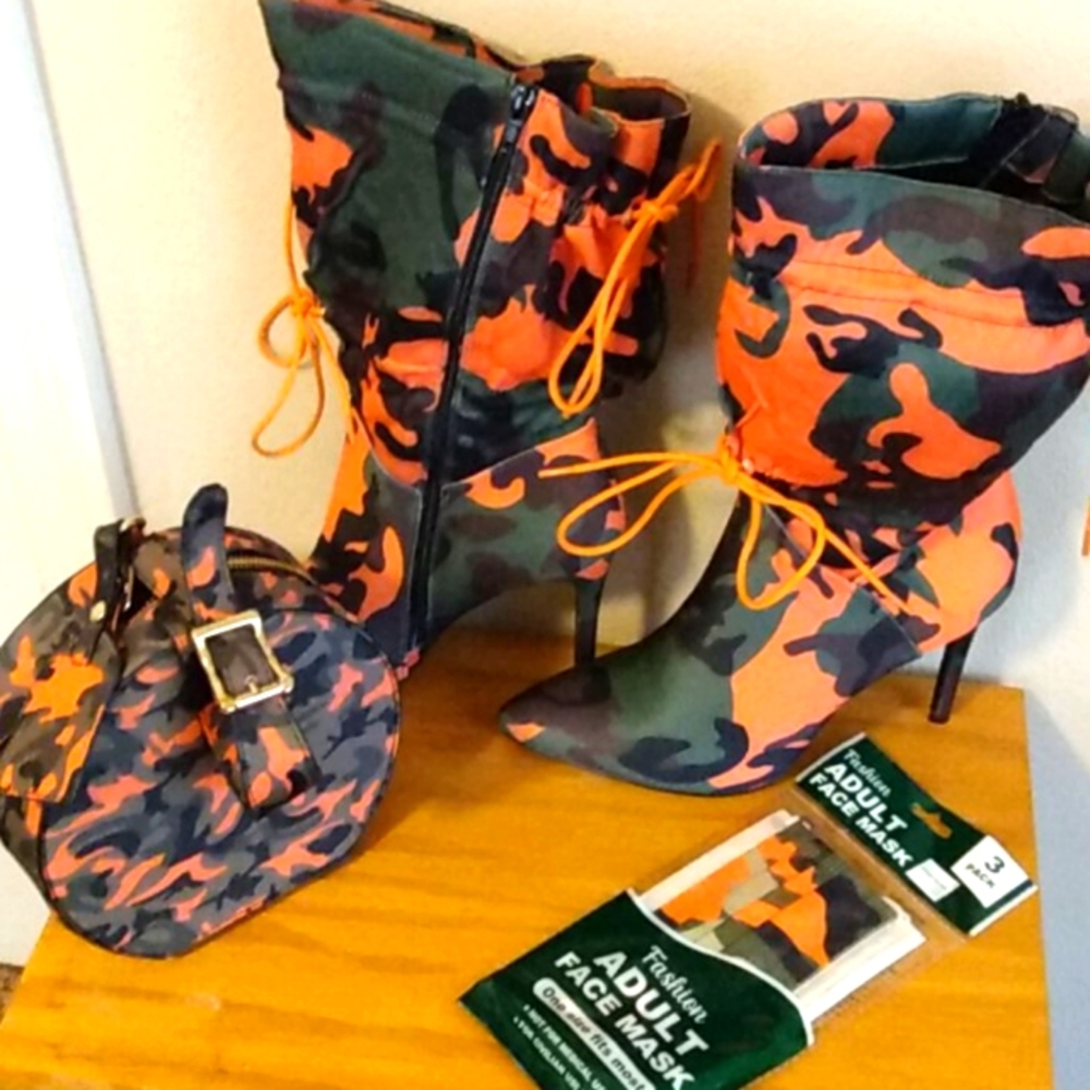 Fatigue Orange and Green Boot Set